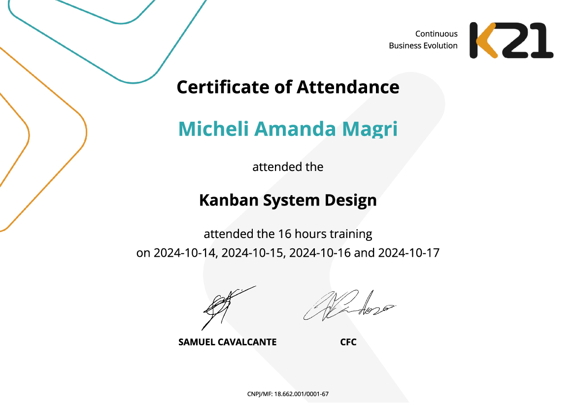Certificado K21